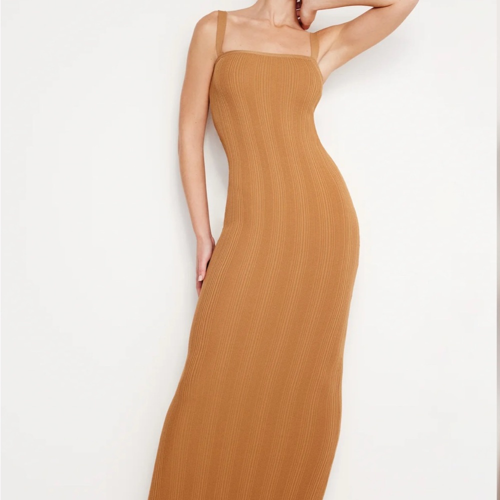 Elegant Camel Maxi Dress